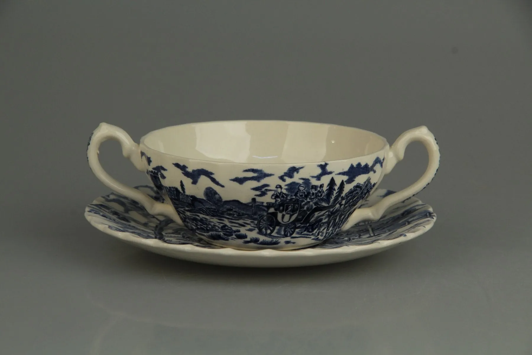 Suppentasse mit Untere - Myotts Royal Mail blau