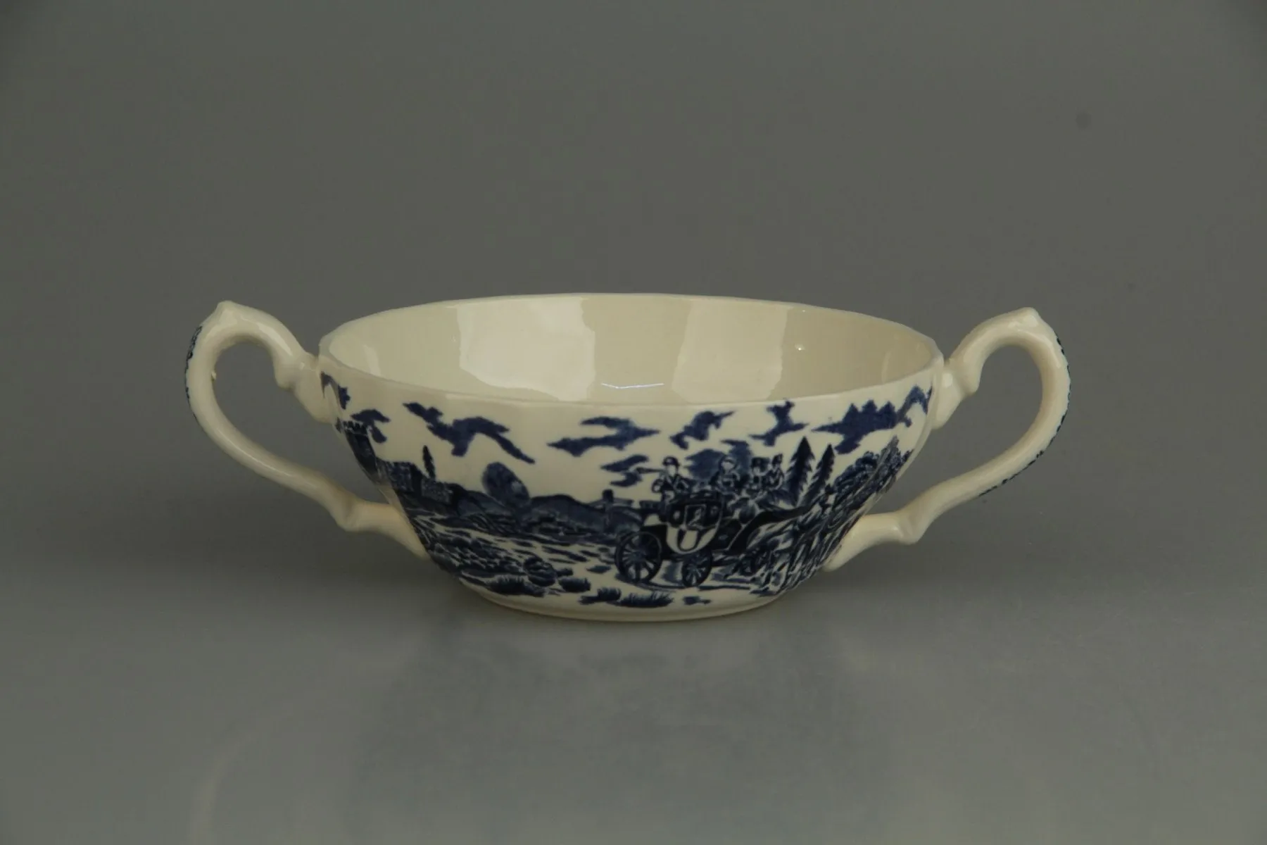 Suppentasse D 12 cm H 5 cm - Myotts Royal Mail blau