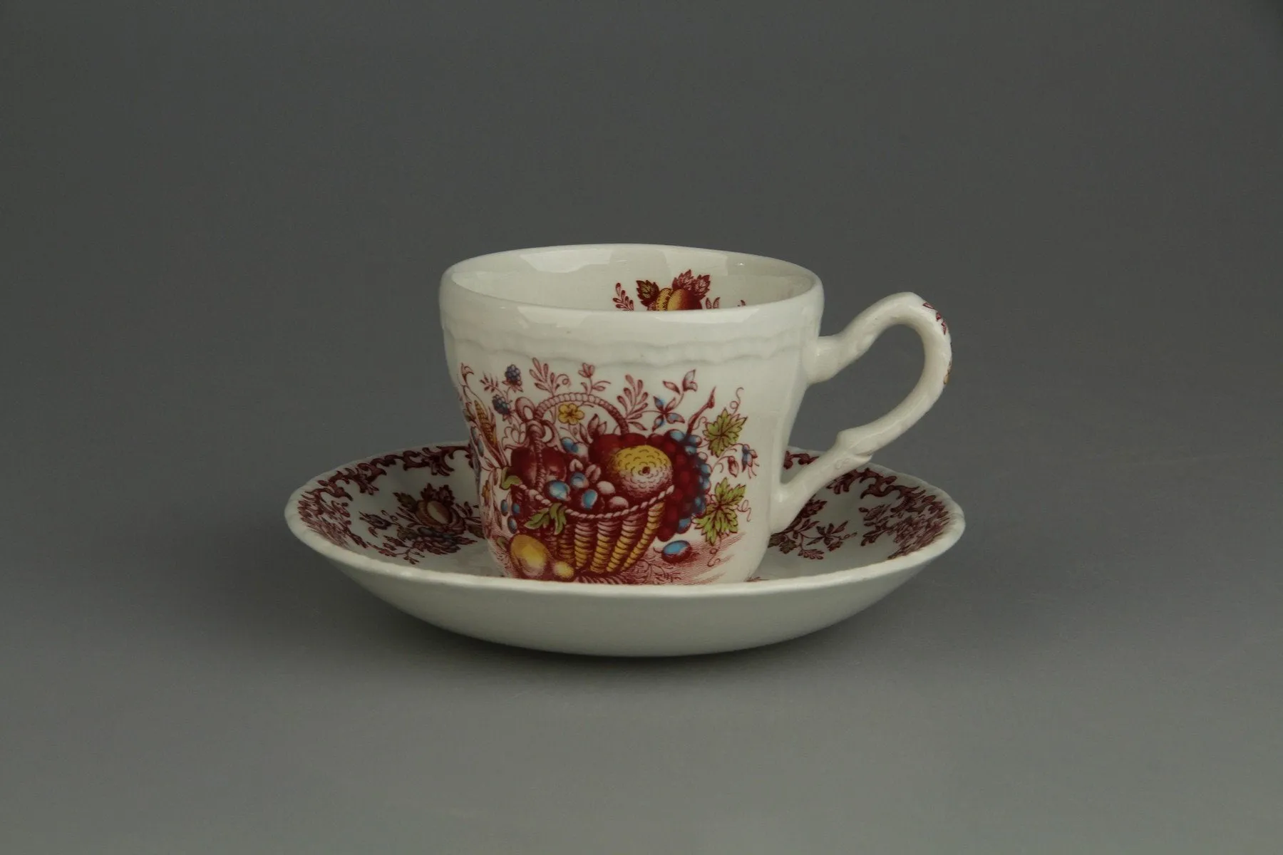 Kaffeetasse mit Untere - Royal Tudor Fruits & Flowers rot red
