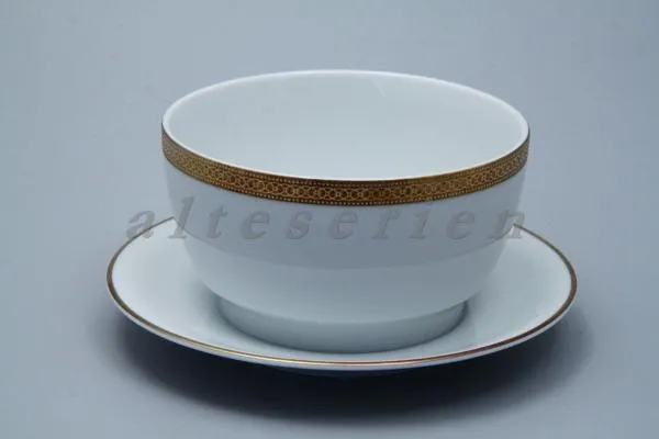 einteilige Sauciere - Seltmann Vohenstrauß Unbekannte Formen Goldreliefrand 6076