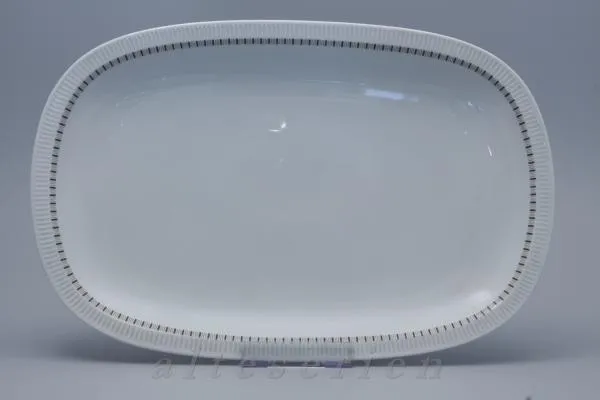 Fleischplatte mittelgroß - Arzberg Form 2075 Strichkante braun