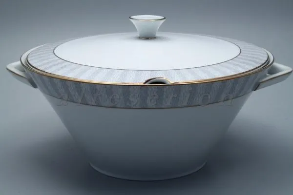 Suppenterrine - Königl. pr. Tettau Ria 1451 Craquelée grau