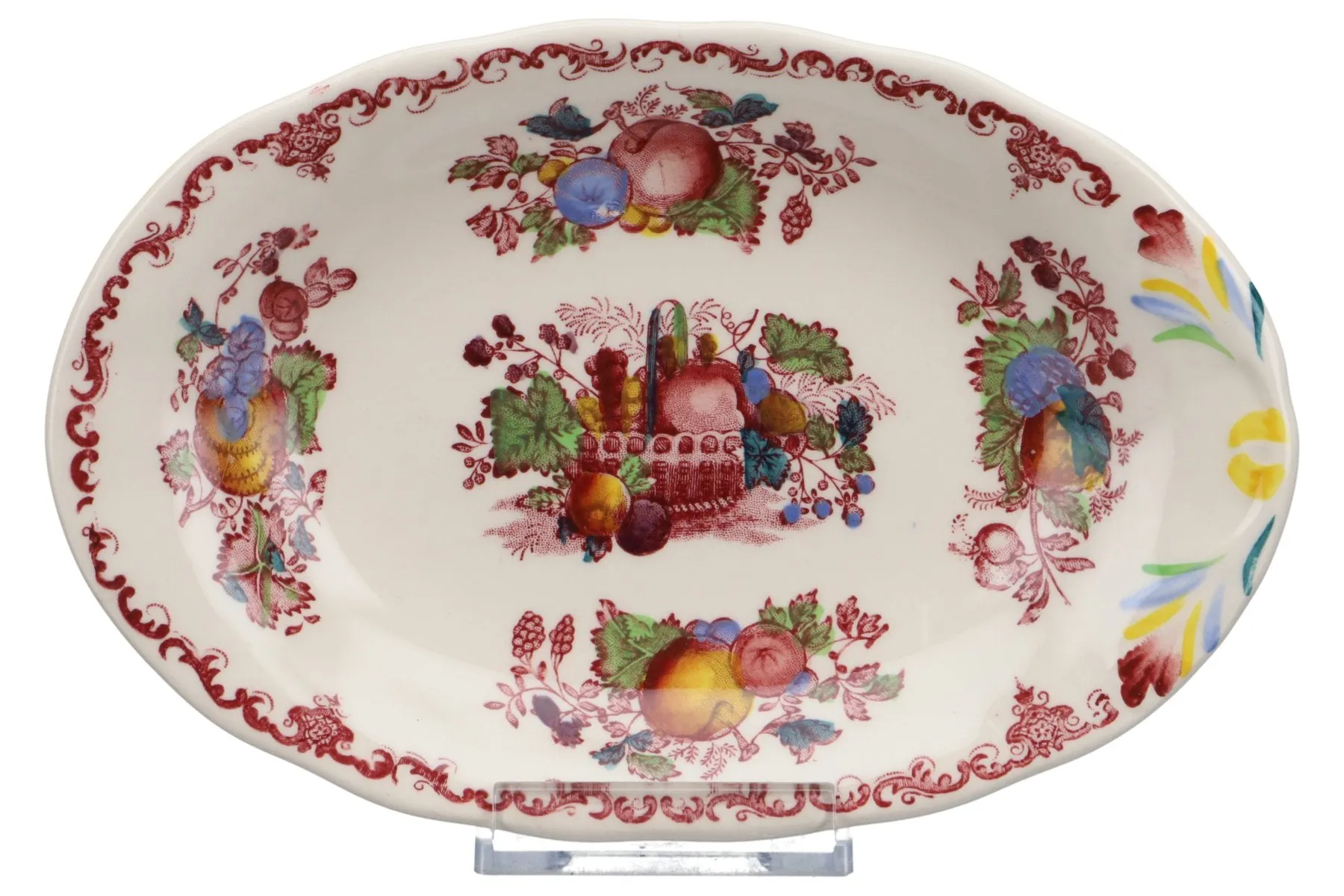 Beilagenschale oval klein - Masons Fruit Basket rot