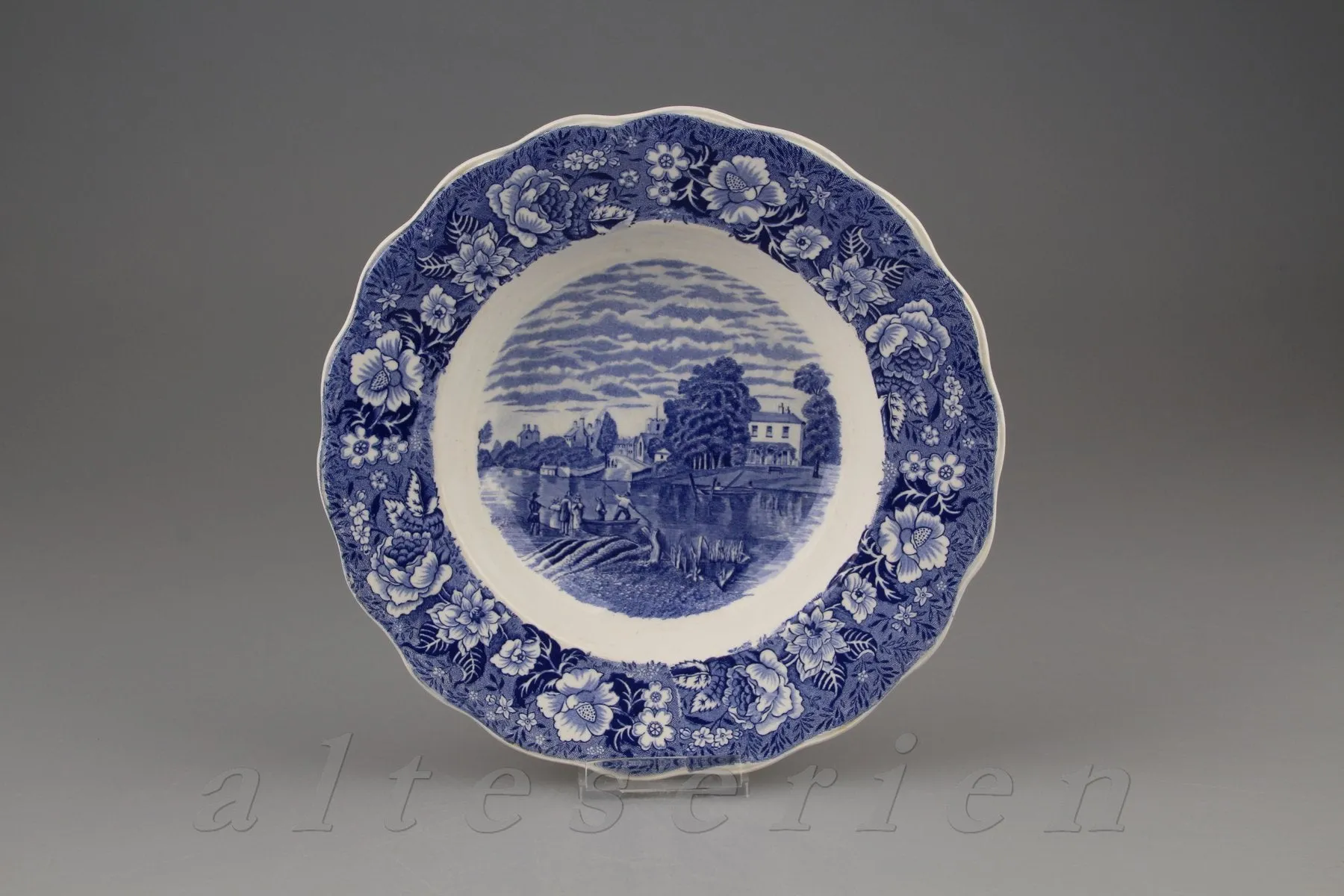 Suppenteller - Palissy Thames River Scenes blau