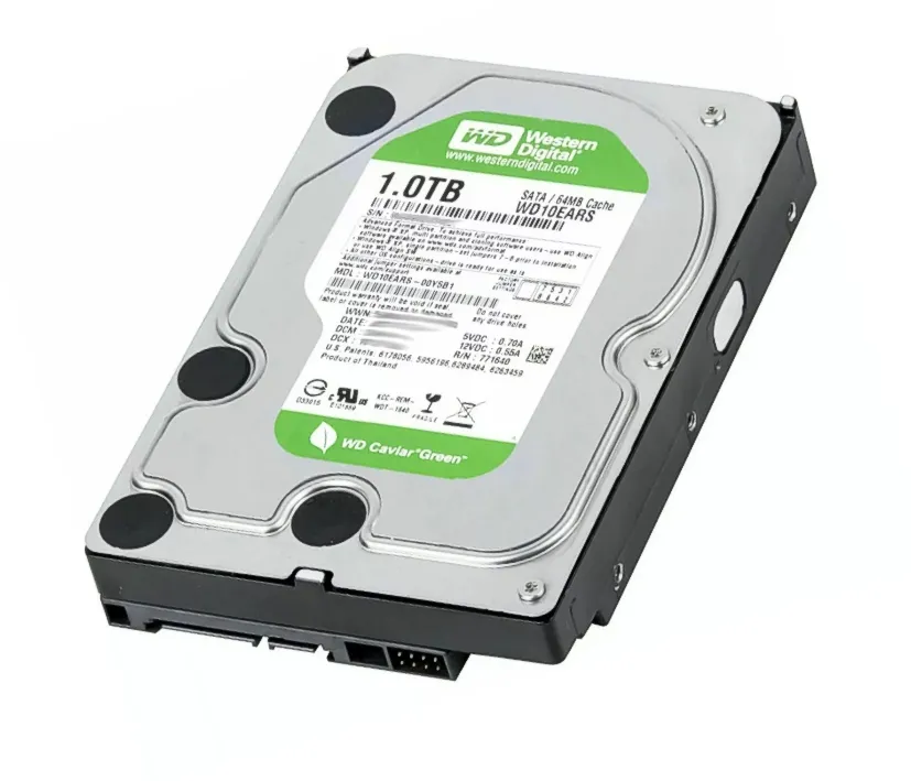 1TB Festplatte SATA 5600Umin 64MB Cache 3,5zoll Western Digital WD10EARS Caviar Green interne Festplatte