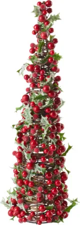 Winter Collage Accessoires Beerenbaum M, rot, 46cm Kunststoff
