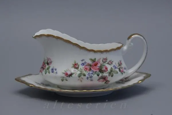 2-teilige Sauciere mit Teller - Paragon Moss Rose