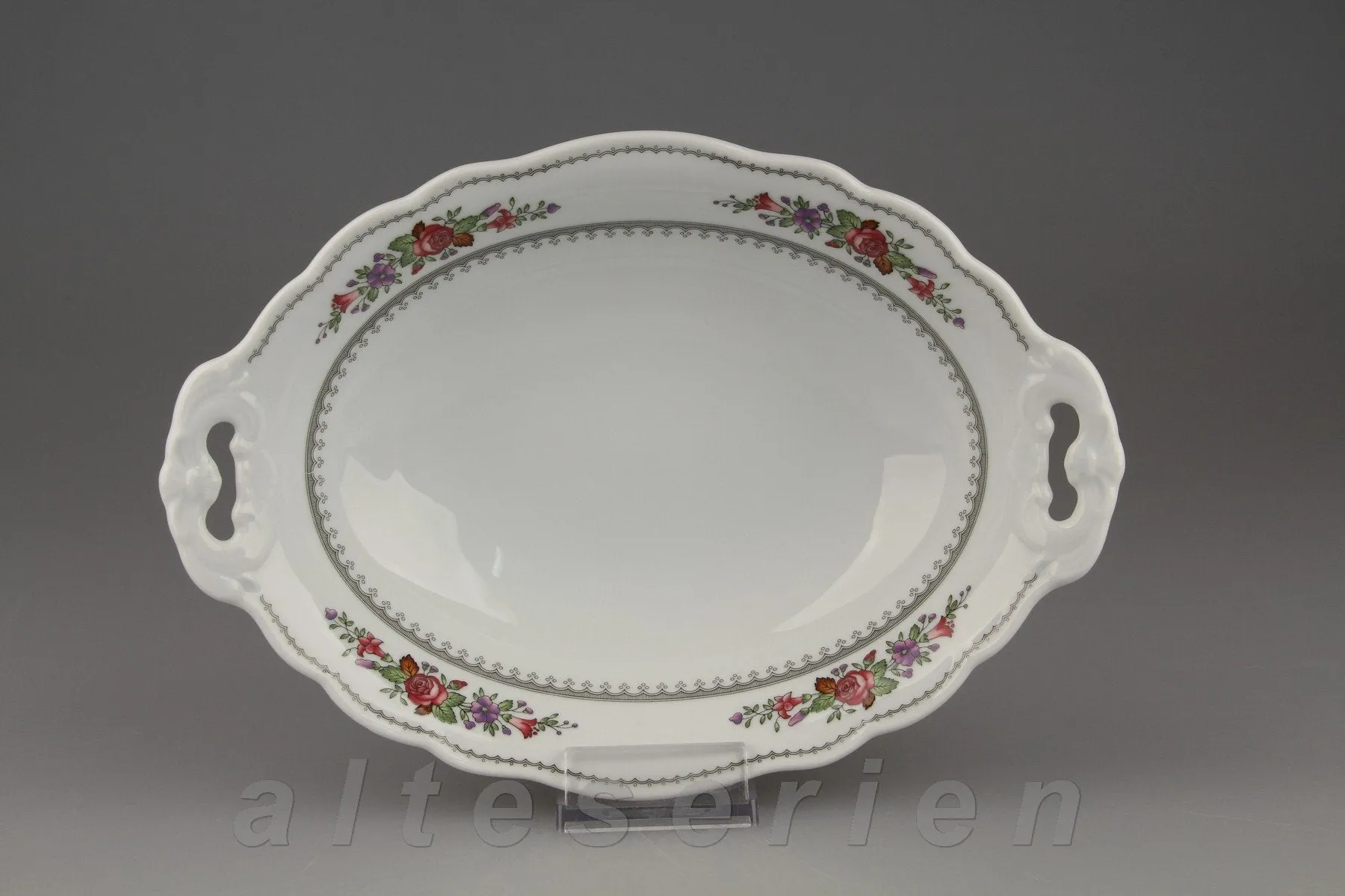 Brotkorb / Brötchenkorb L 32,7 cm B 23 cm H 6,5 cm - Hutschenreuther Maria Theresia Arabella