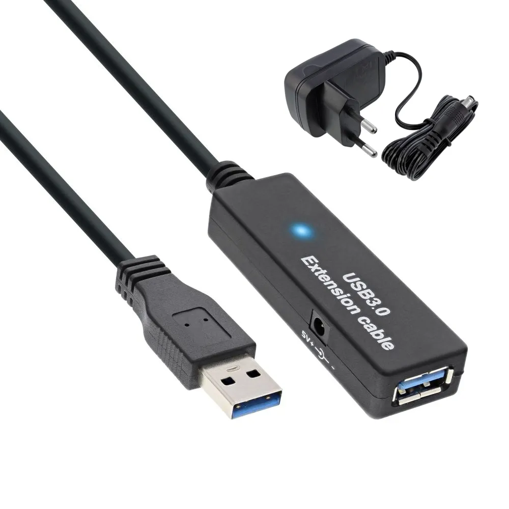 20m USB-3 Verlängerung USB3-Stecker-auf-Buchse Aktiv mit USB-Verstärker
