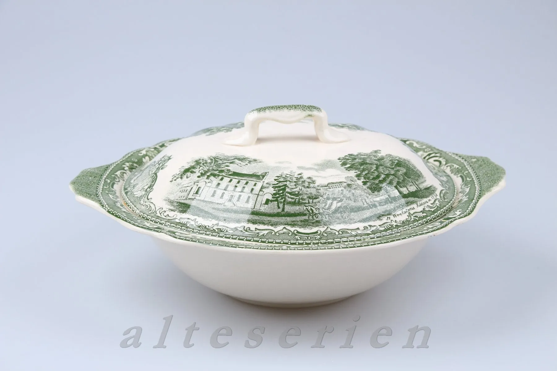 Ragout Terrine - Johnson Bros Old Britain Castles grün