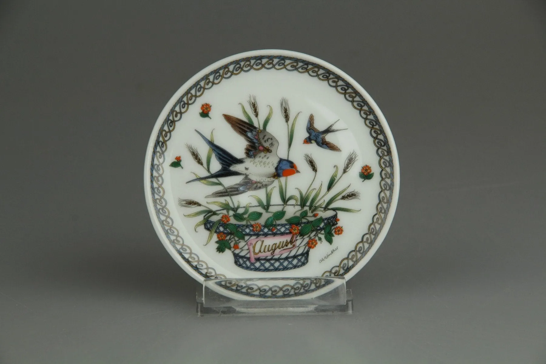 August Schwalbe - Hutschenreuther Ole Winther Glasuntersetzer des Monats