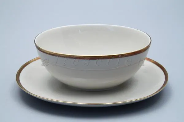 einteilige Sauciere - Hutschenreuther Oval Goldranddekor 30864