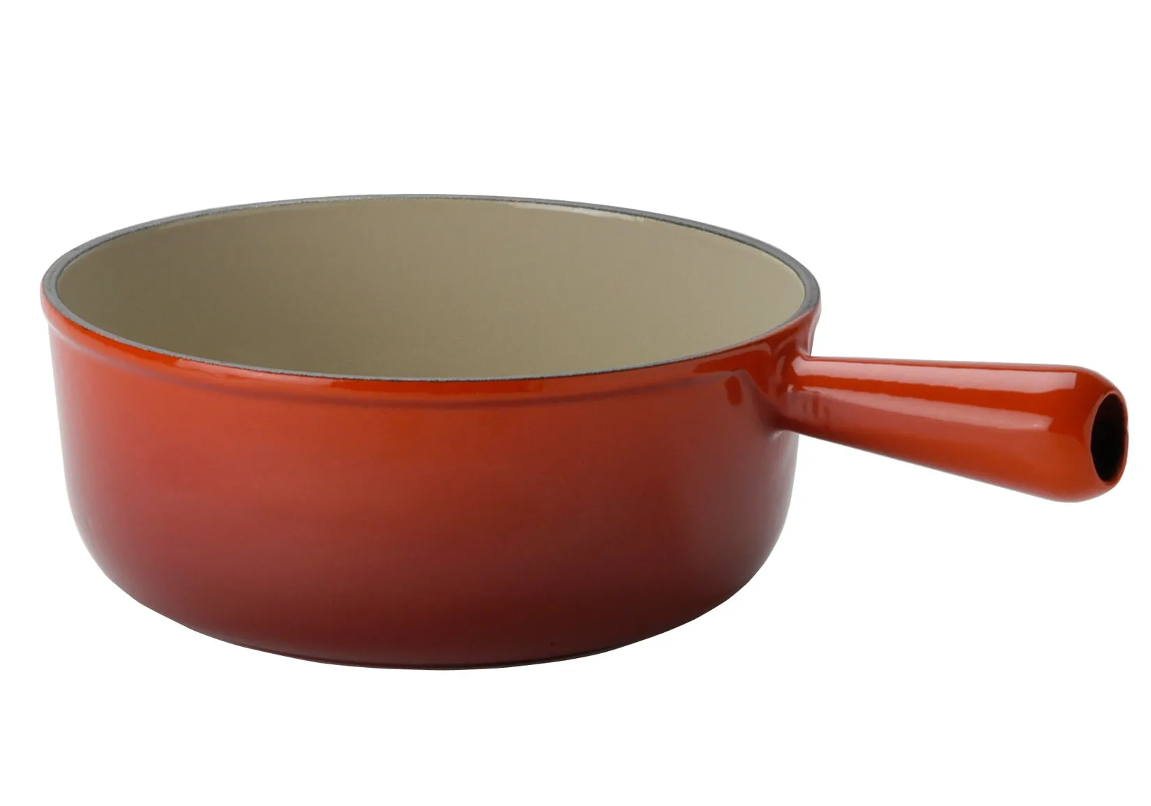 CAQUELON kirschrot/creme 18cm, 1,4l Gusseisen emailliert