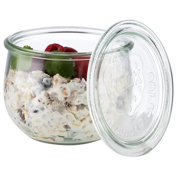 Acquista Set 6 Bicchieri con Coperchio Weck — Tirolix