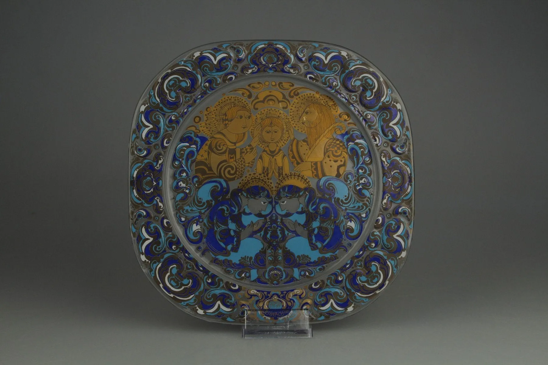 1979 Wandteller - Rosenthal Björn Wiinblad aus Glas