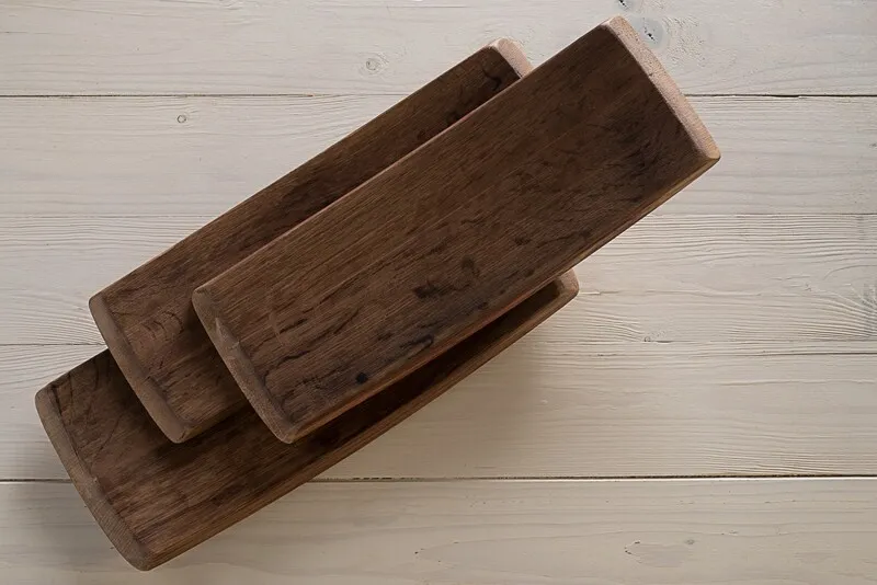 Vassoi 40x15 cm Con Doghe Di Botte Yegam