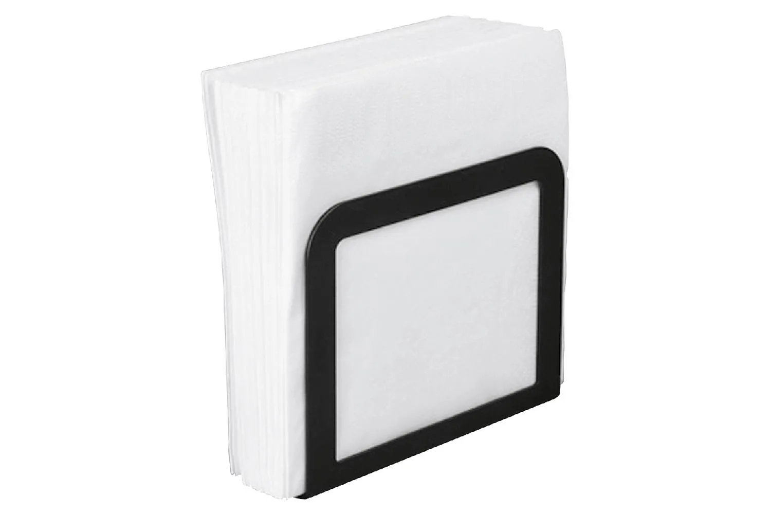 Serviettenhalter 15x4x12cm  Metall schwarz (LxBxH): 15x4x12 cm