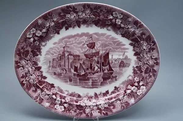 Fleischplatte groß - Wedgwood Ferrara violett