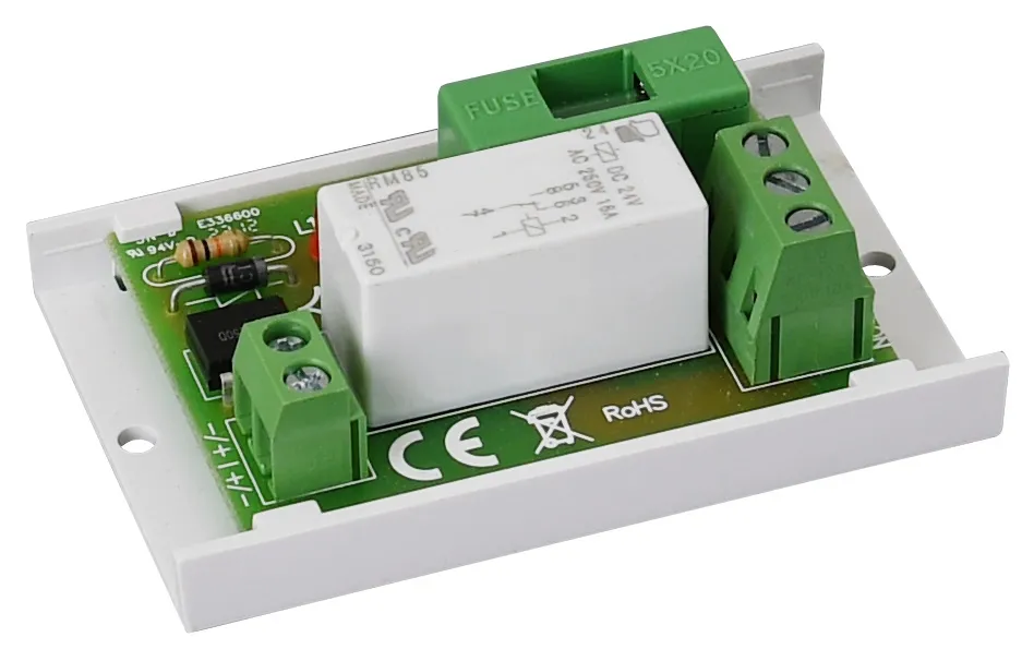Modul 24V Relaisplatine 20-32VDC Relaiskarte mit 1x Wechslerkontakten 6A mit Klemmen