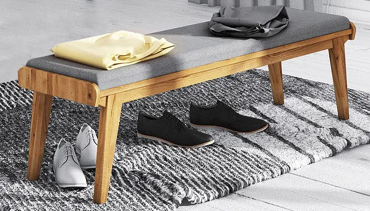 Bank Otago 32 Wildeiche massiv geölt - Abmessungen: 174 x 36 cm (L x B)