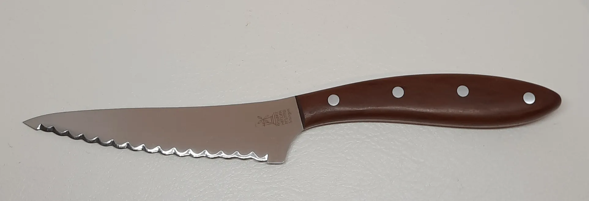 Pano Brotmesser 130mm rostfrei konvexe Doppelwelle,Pflaumenholzgriff