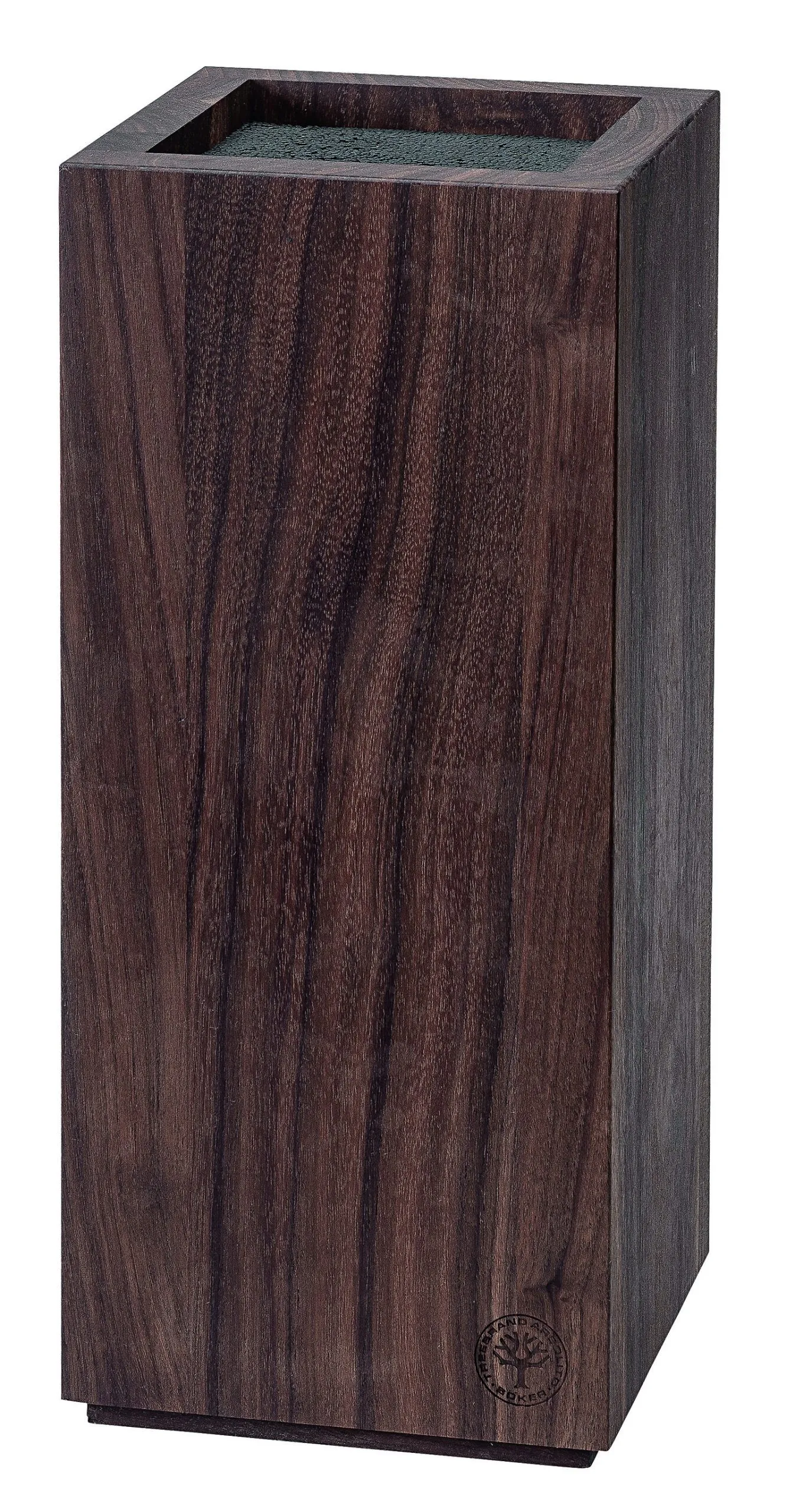 Böker Messerblock Square Walnuß Messerblock mit mit Bürsteneinsatz 8 Magnete