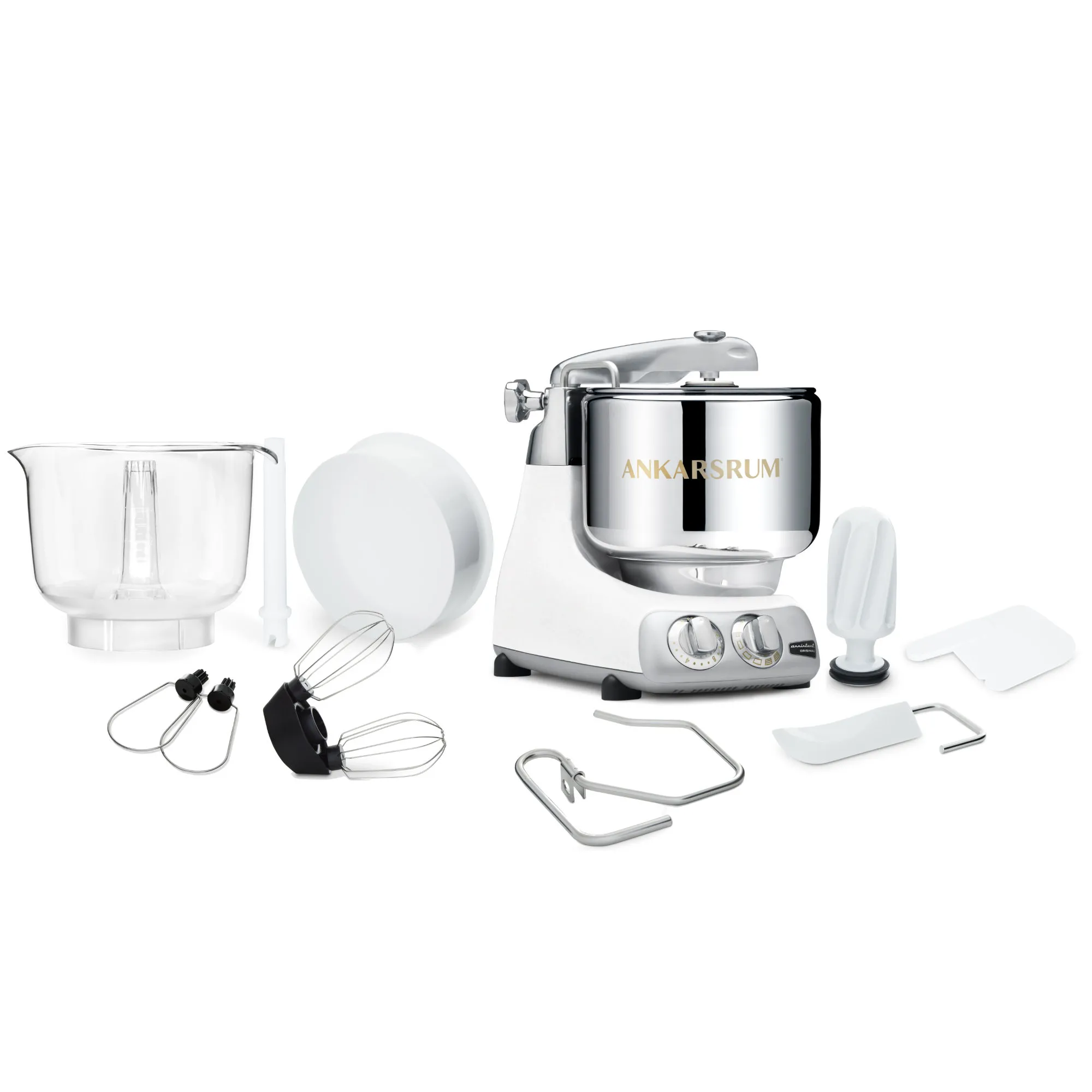 Ankarsrum 6230 Assistent Original Mineral White Basispaket,7+3,5L Schüssel,