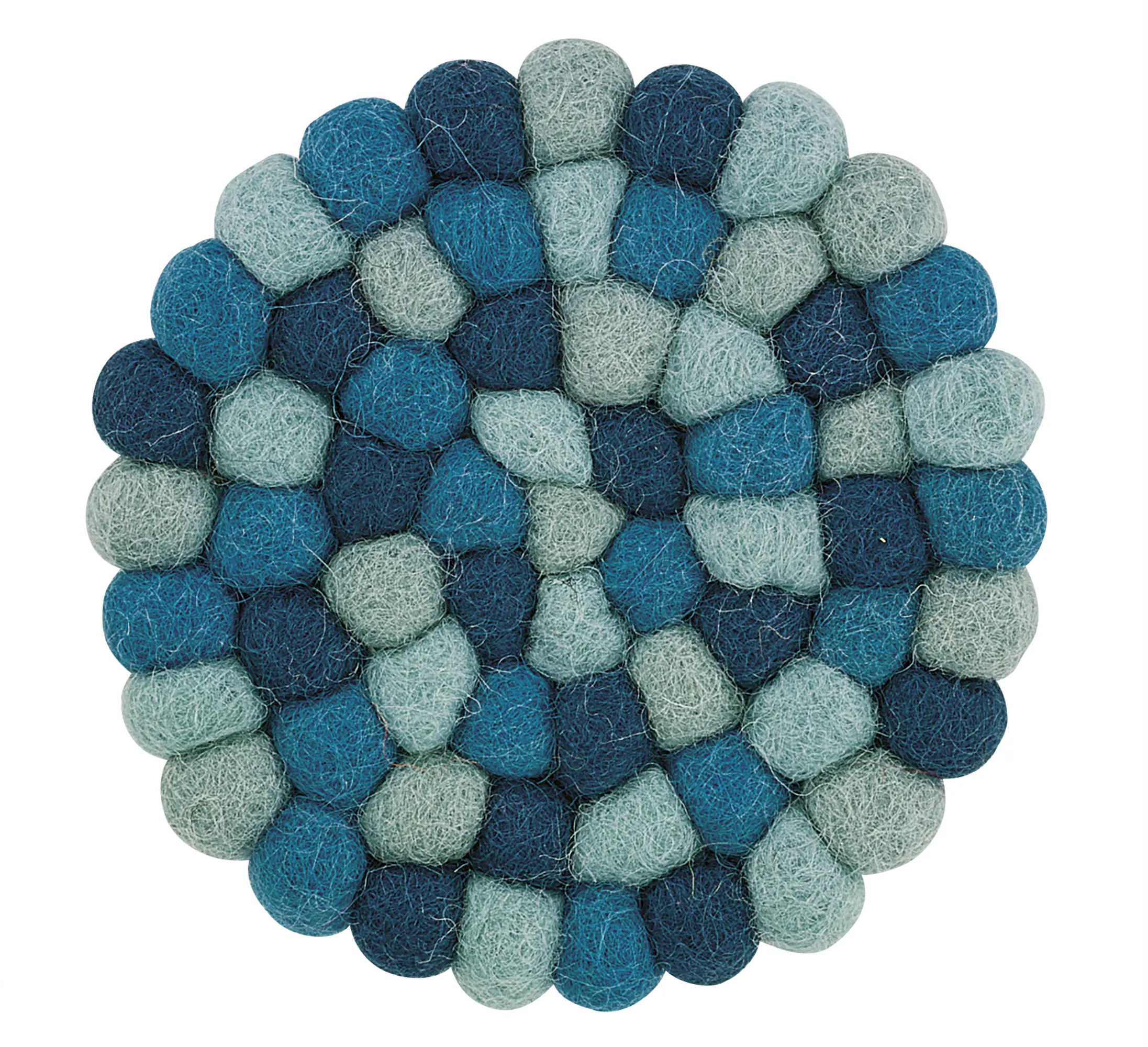 LANA AZZURRO rund Glasuntersetzer handgefertigt in Nepal, fair gehandelt, Ø 10 cm