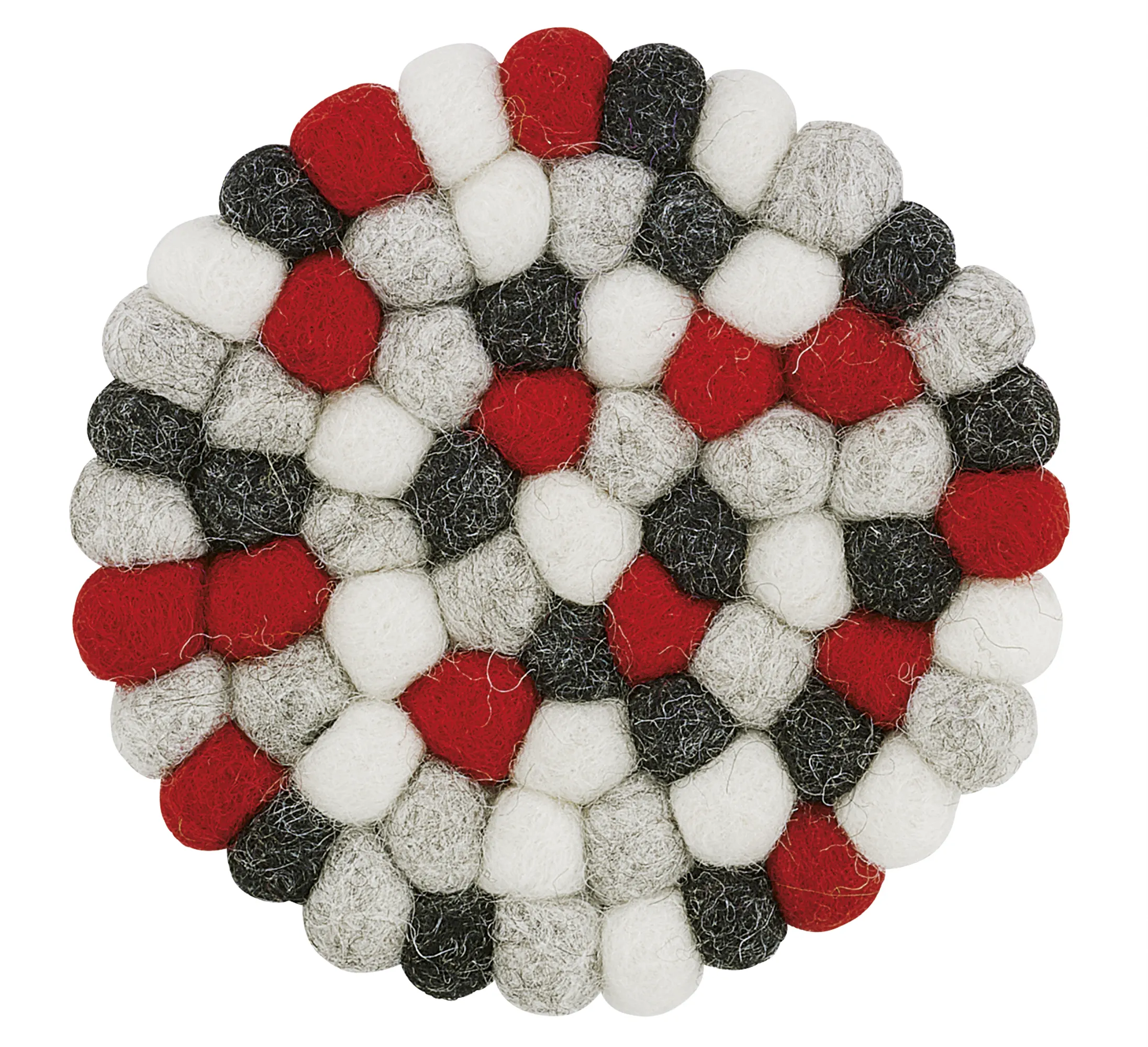 LANA ROSSO rund Glasuntersetzer Schafwolle, waschbar, hitzebeständig bis 100°C,