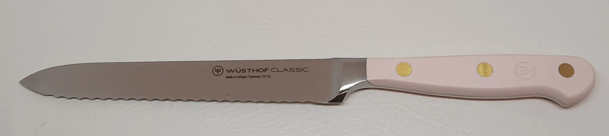 Classic Aufschnittmesser 14 cm mit Wellenschliff coral