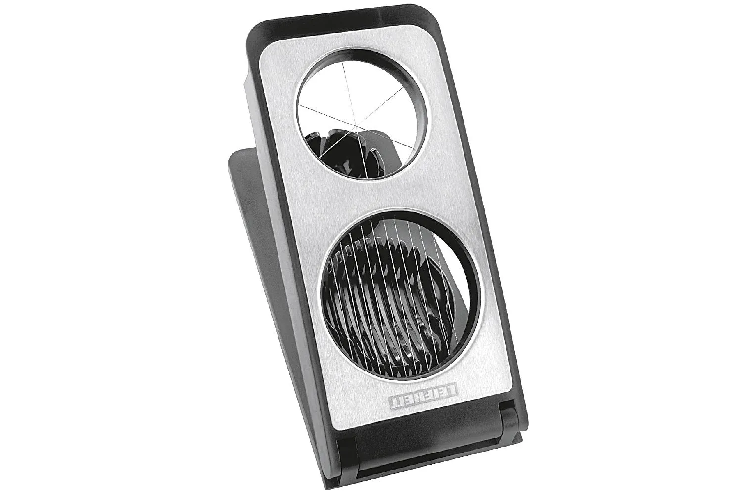 LEIFHEIT Eierschneider Combi 14x4x24,5cm Edelstahl teilt Eier nach Wunsch in ovale bzw.runde Scheiben