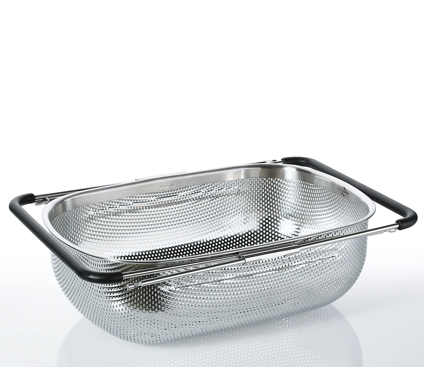 Gemüsesieb DELUXE ausziehbar, 34 x24,5 cm Edelstahl, Küchenprofi, Salatsieb,Nudelsieb