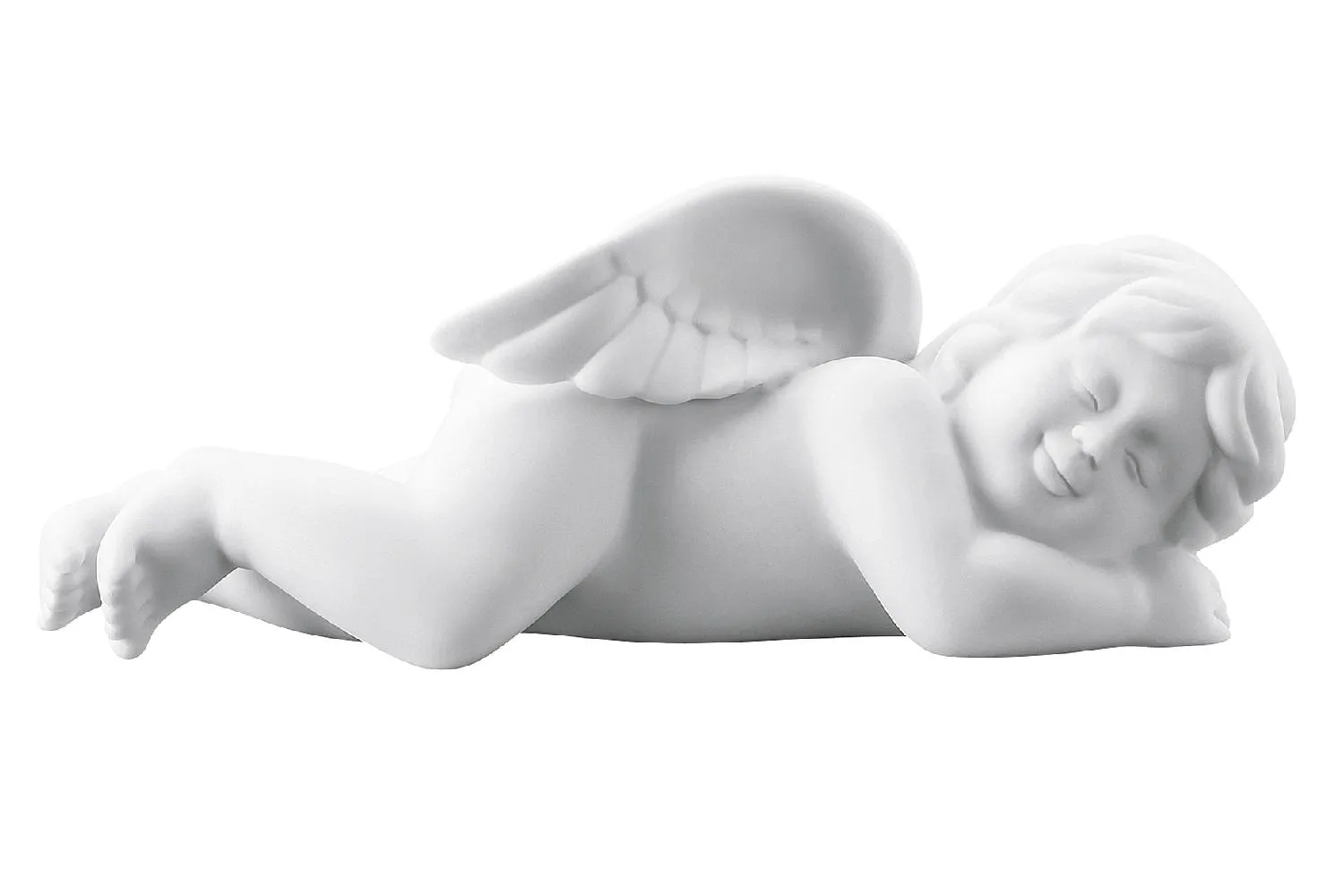 ROSENTHAL Engel schlafend weiß matt 6cm  Porzellan weiß matt L 6 cm