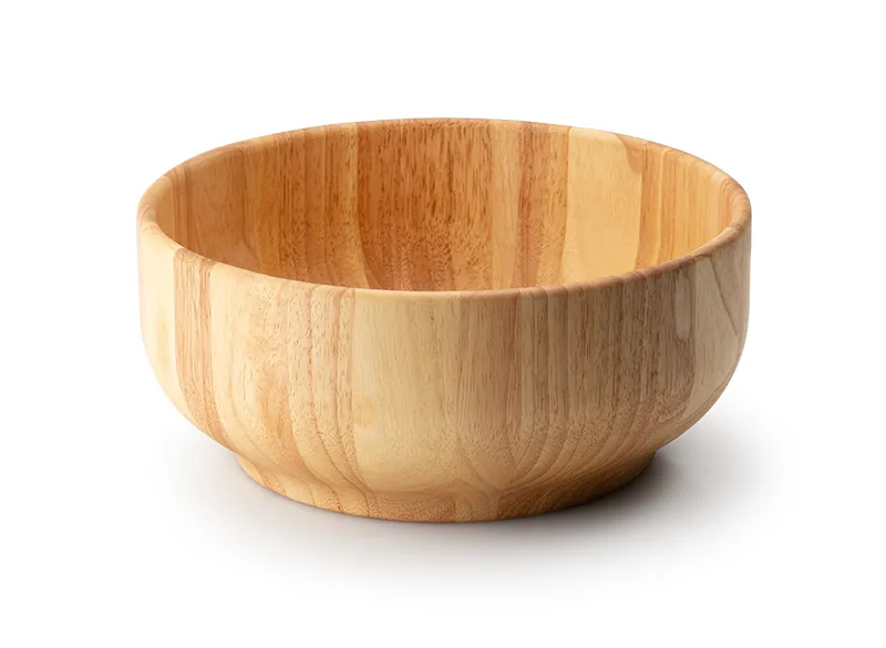 Holz Schüssel Ø29cm, Gummibaum Salatschale