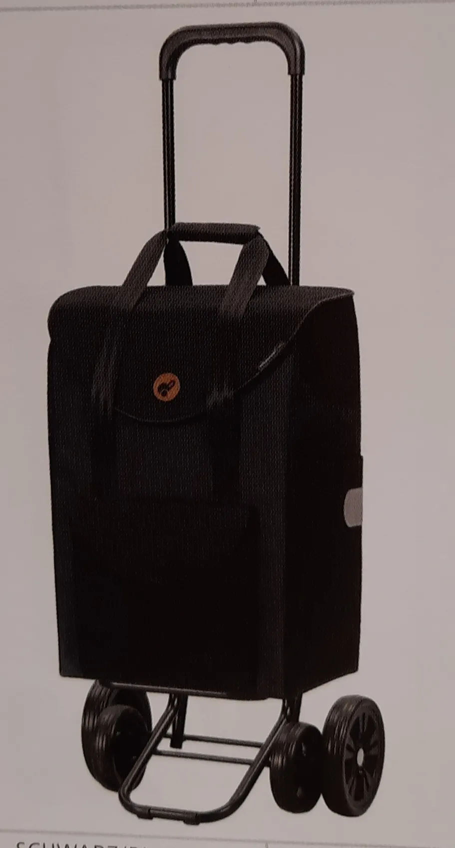 Quattro Shopper black, Einkaufstrolli, 49l Inhalt auch zum Schieben geeignet