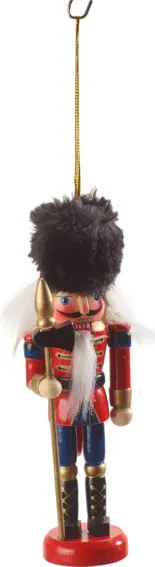 Winter Collage Accessoires Hänger Nussknacker Weihnachten,bunt, 12 x 8 cm