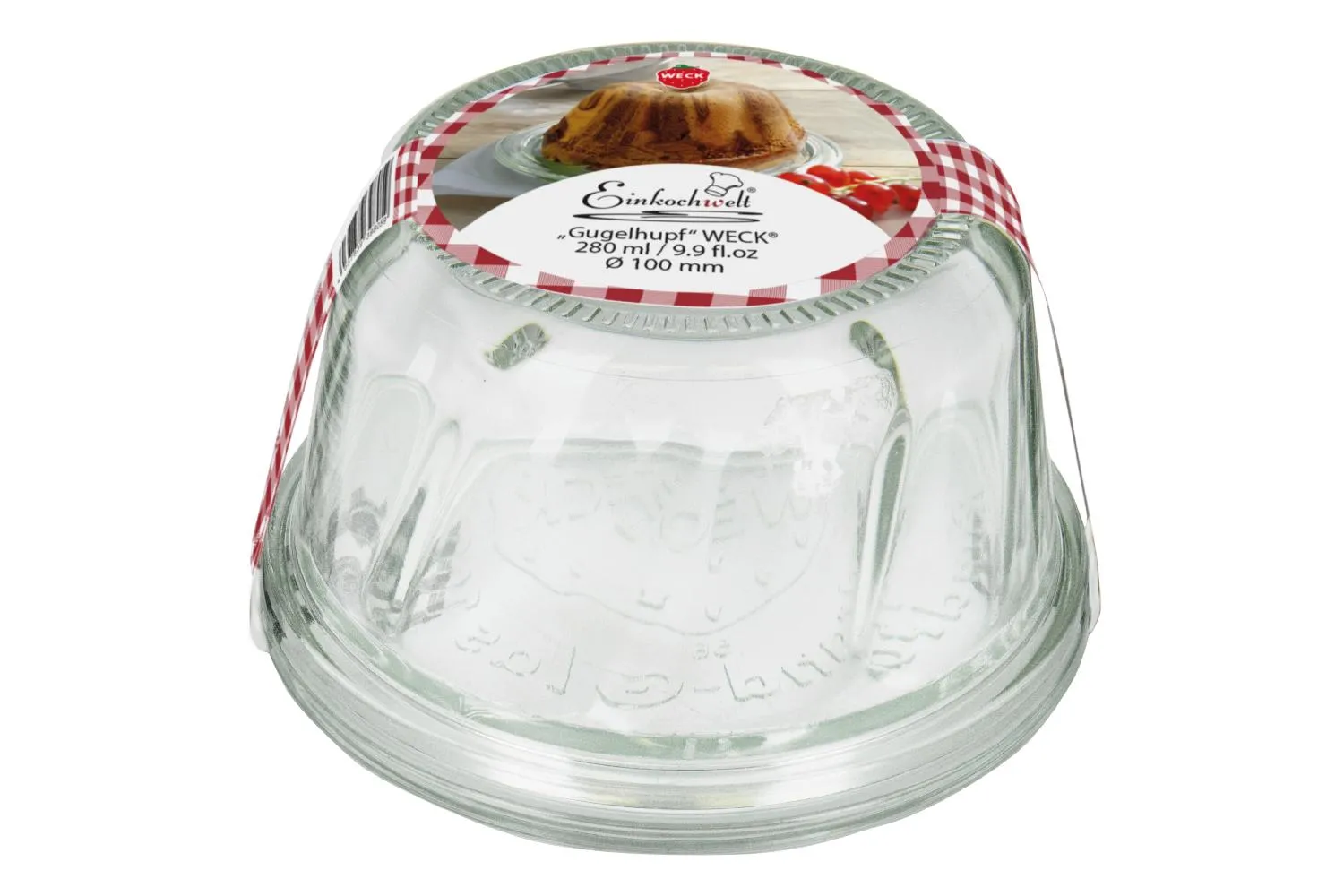 WECK Rundrandglas Gugelhupf 280ml Einkochwelt mit 100 mm Rundranddeckel
