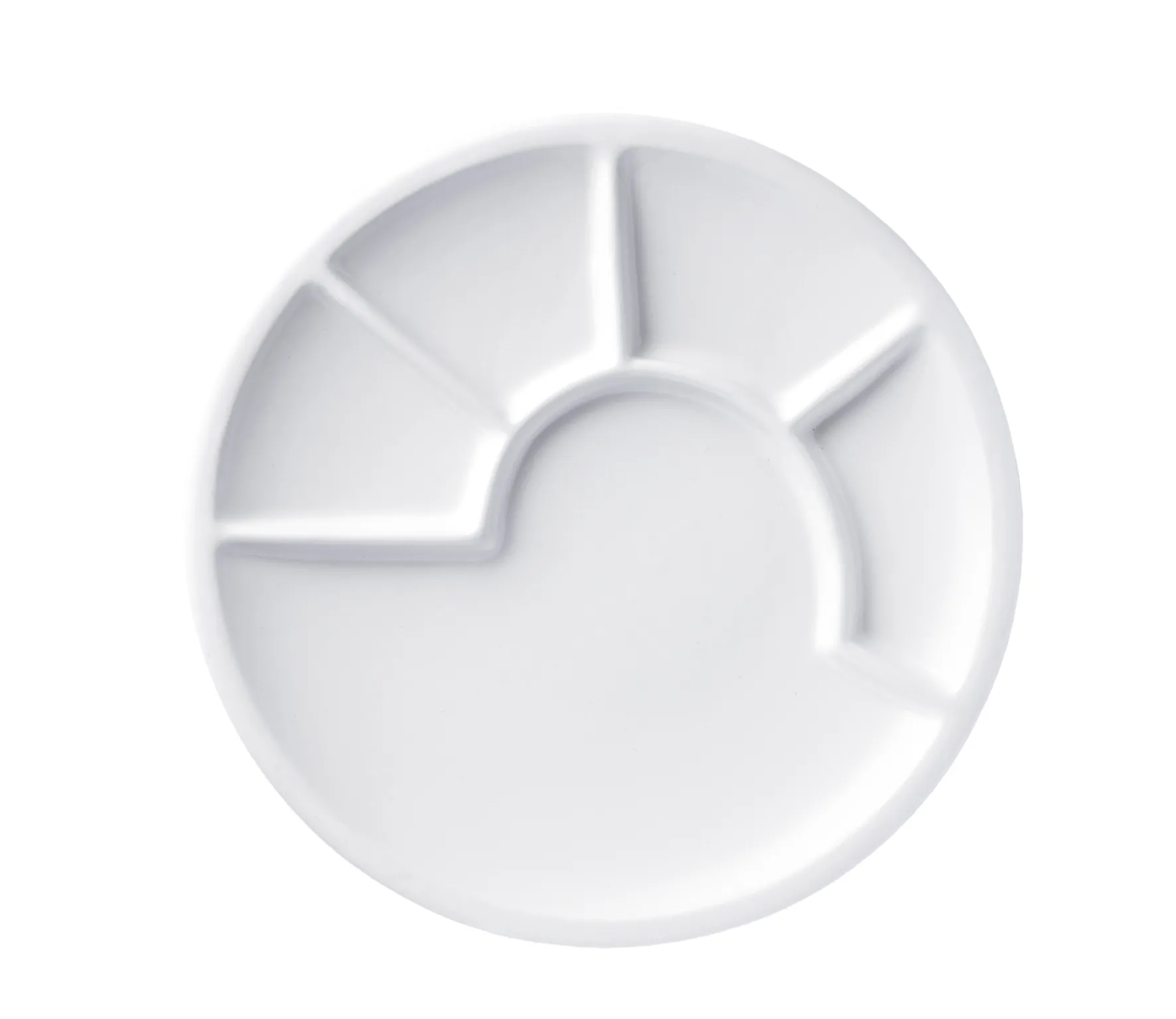 Fondue-Teller weiß, 24 cm Ø 24 cm Keramik, matt glasiert