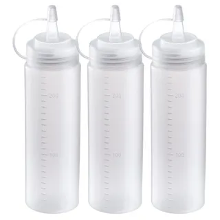 3 Quetschflaschen, 240 ml Dosierflaschen zum mühelosen sauberen Dosieren