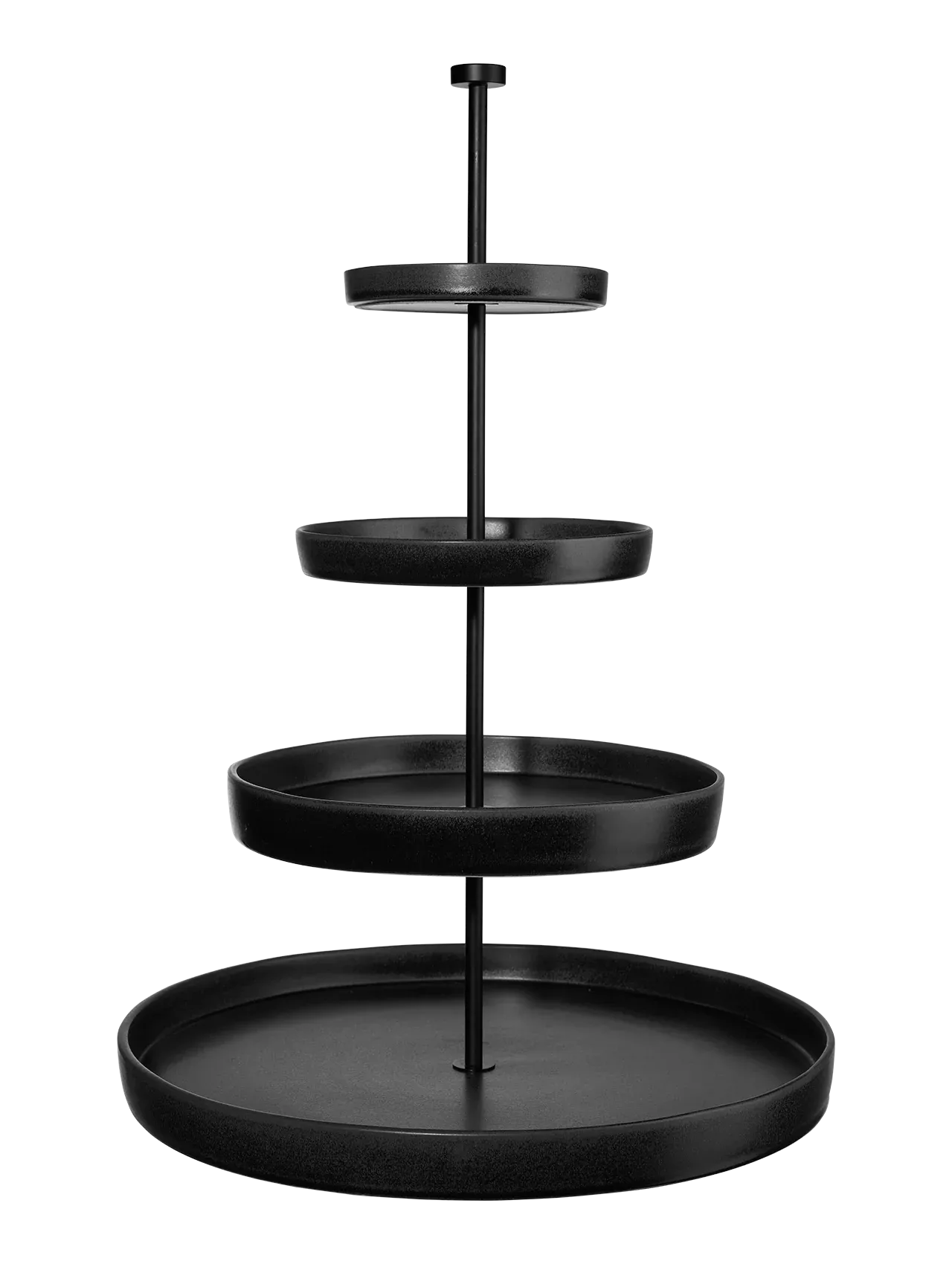 Etagere 4-stufig black iron Ø der Teller 41/28/20/14,5cm  Höhe komplett 61cm