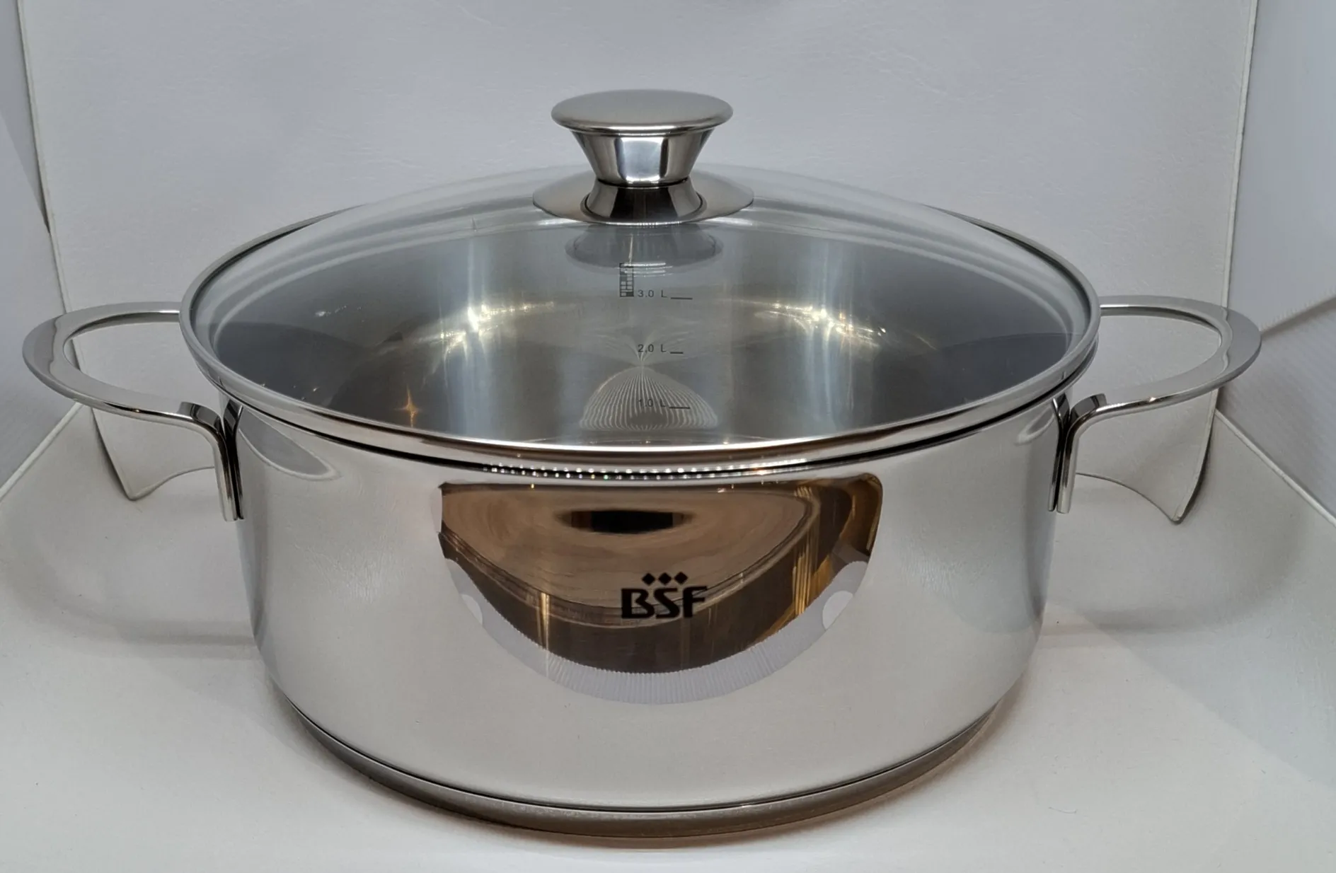 BSF Bordeaux Bratentopf 24 cm, 18/10 Edelstahl für alle Herdarten geeignet