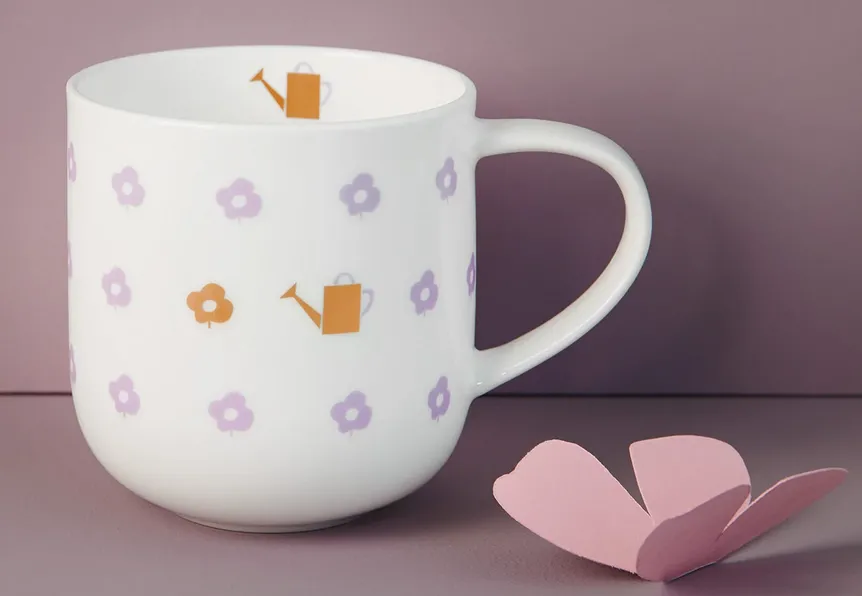 Henkelbecher,dont remember planting this 0,4l, Porzellan