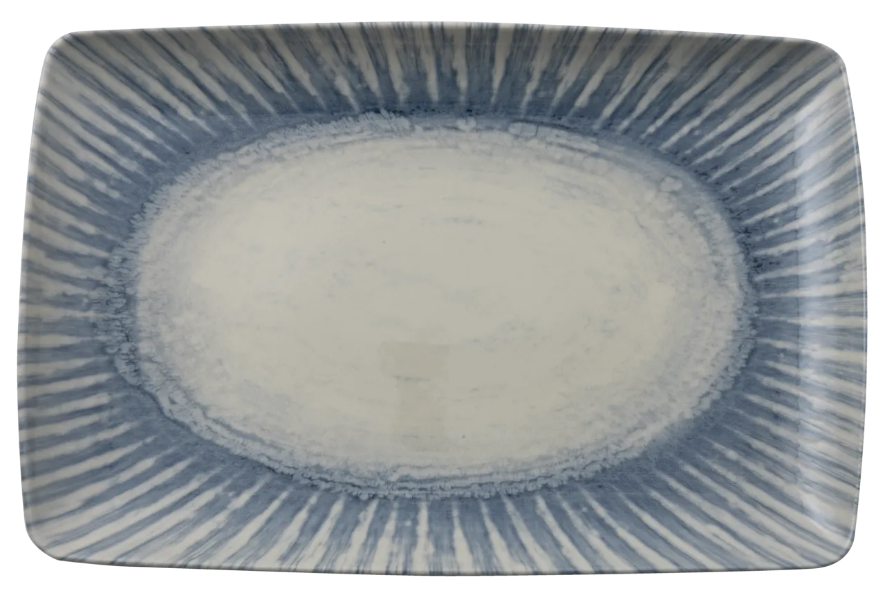 Platte rechteckig 35x22cm, SUNLIGHT BLUE Arthur Krupp, Steinzeug