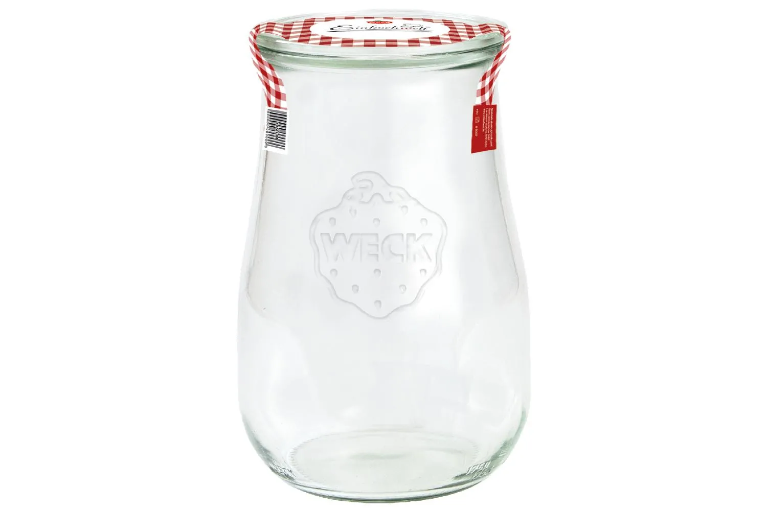 WECK Rundrandglas Tulpe 1750ml mitDeckel 100mm  ohne Ring und ohne Klammer