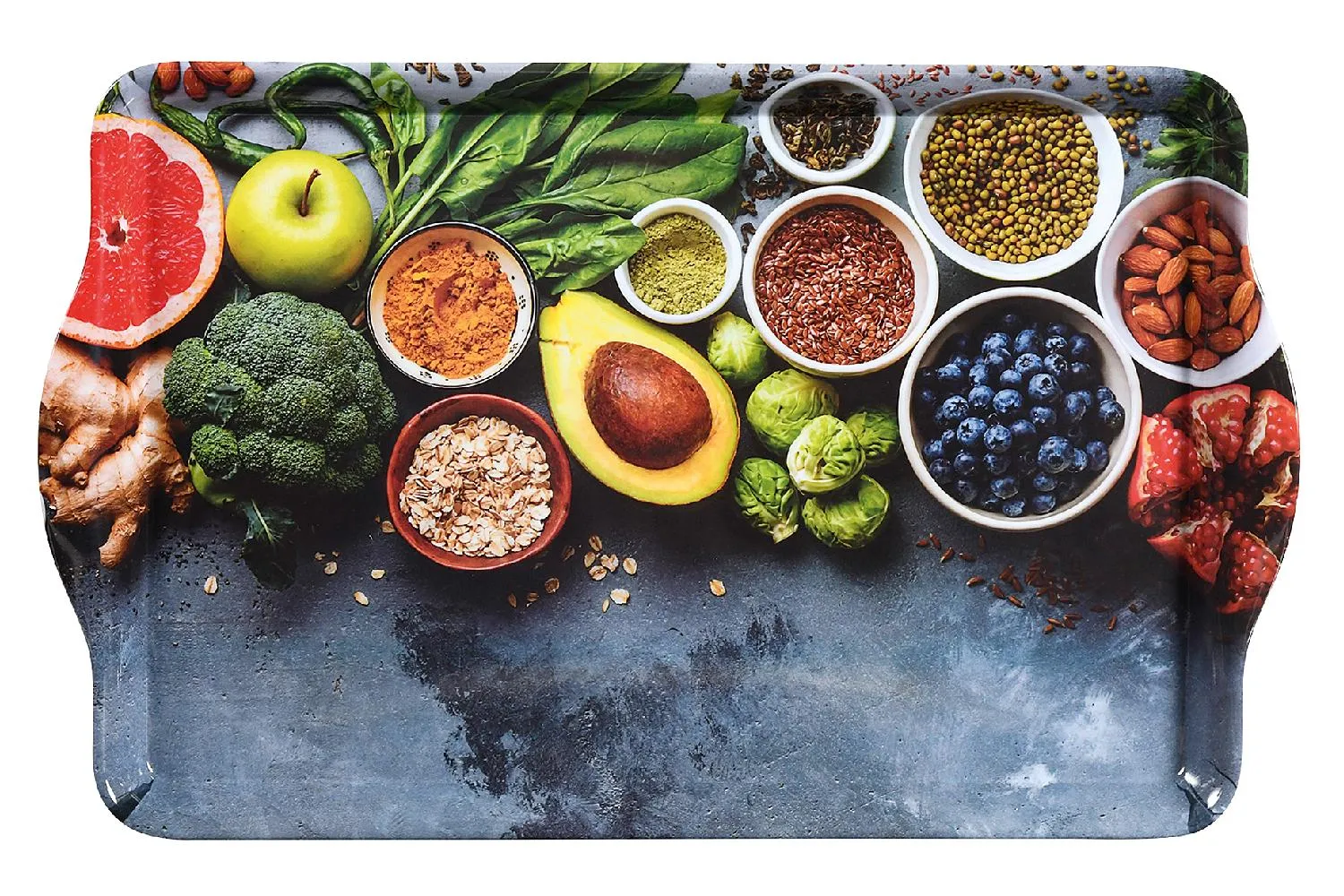 KESPER Serviertablett Healthy Kitchen 48x30cm Kunststoff