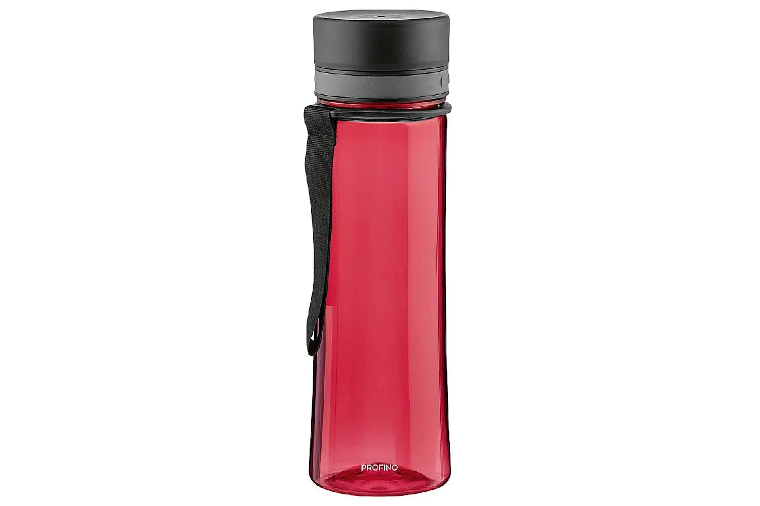 PROFINO Trinkflasche Infuze 600ml rot Tritan, 2-teiliger Schraubverschlussdeckel