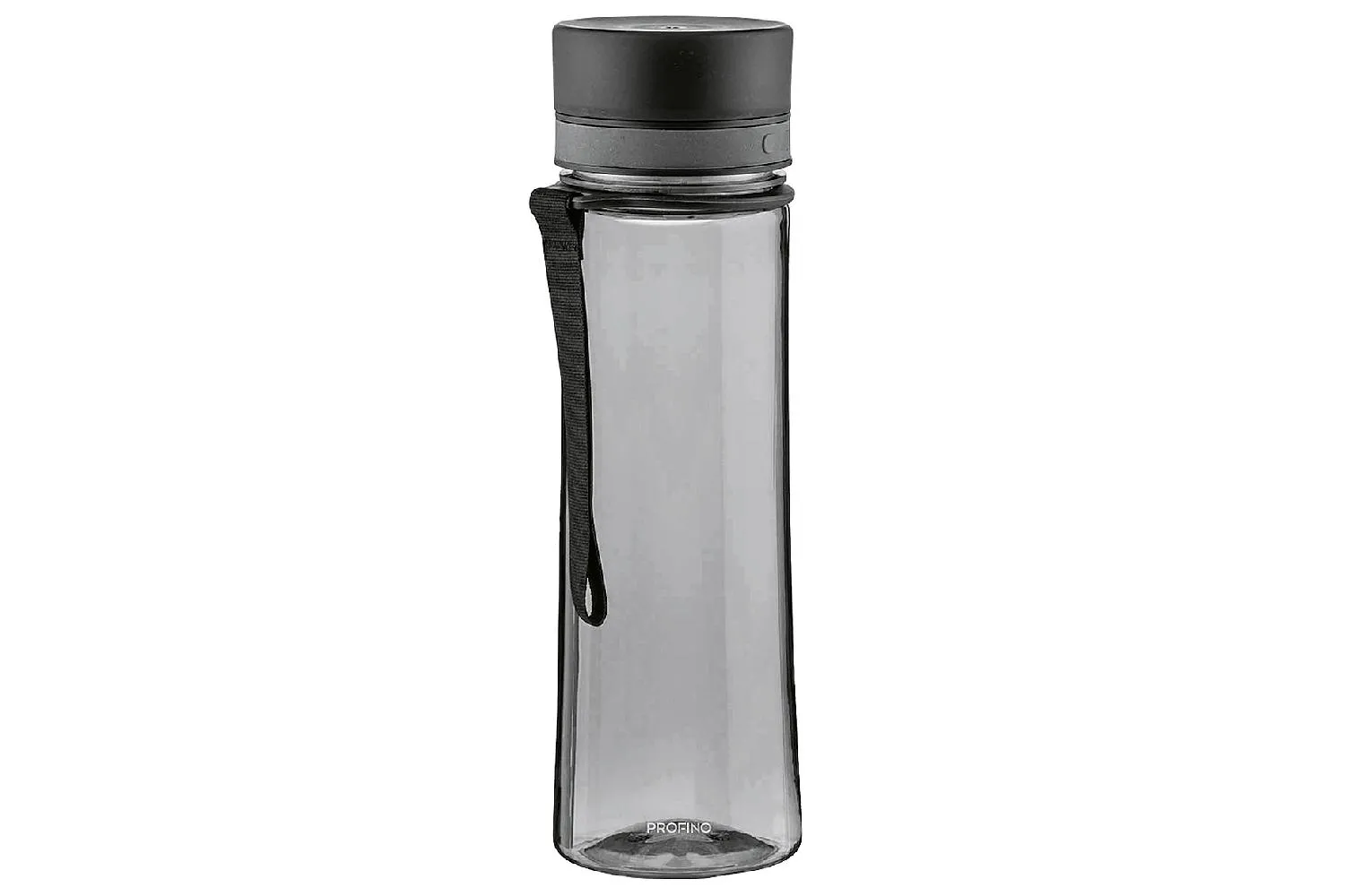 PROFINO Trinkflasche Infuze 600ml grau Tritan, 2-teiliger Schraubverschlussdeckel