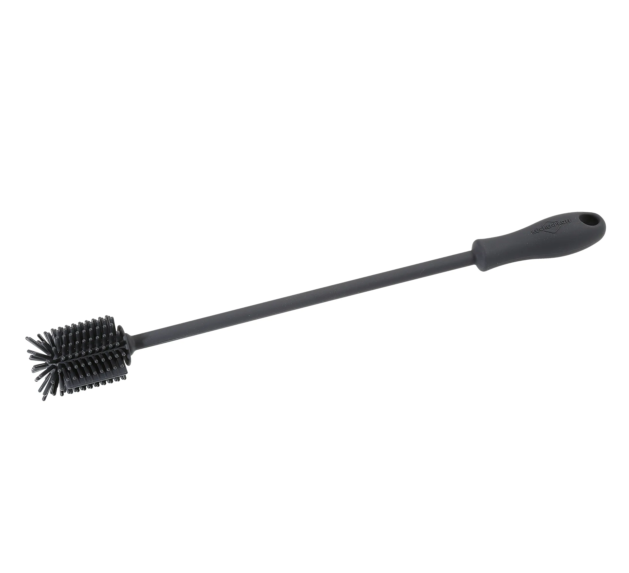 Silikon Spülbürste, schwarz, 2,5cm Durchmesser metallverstärkter Stiel