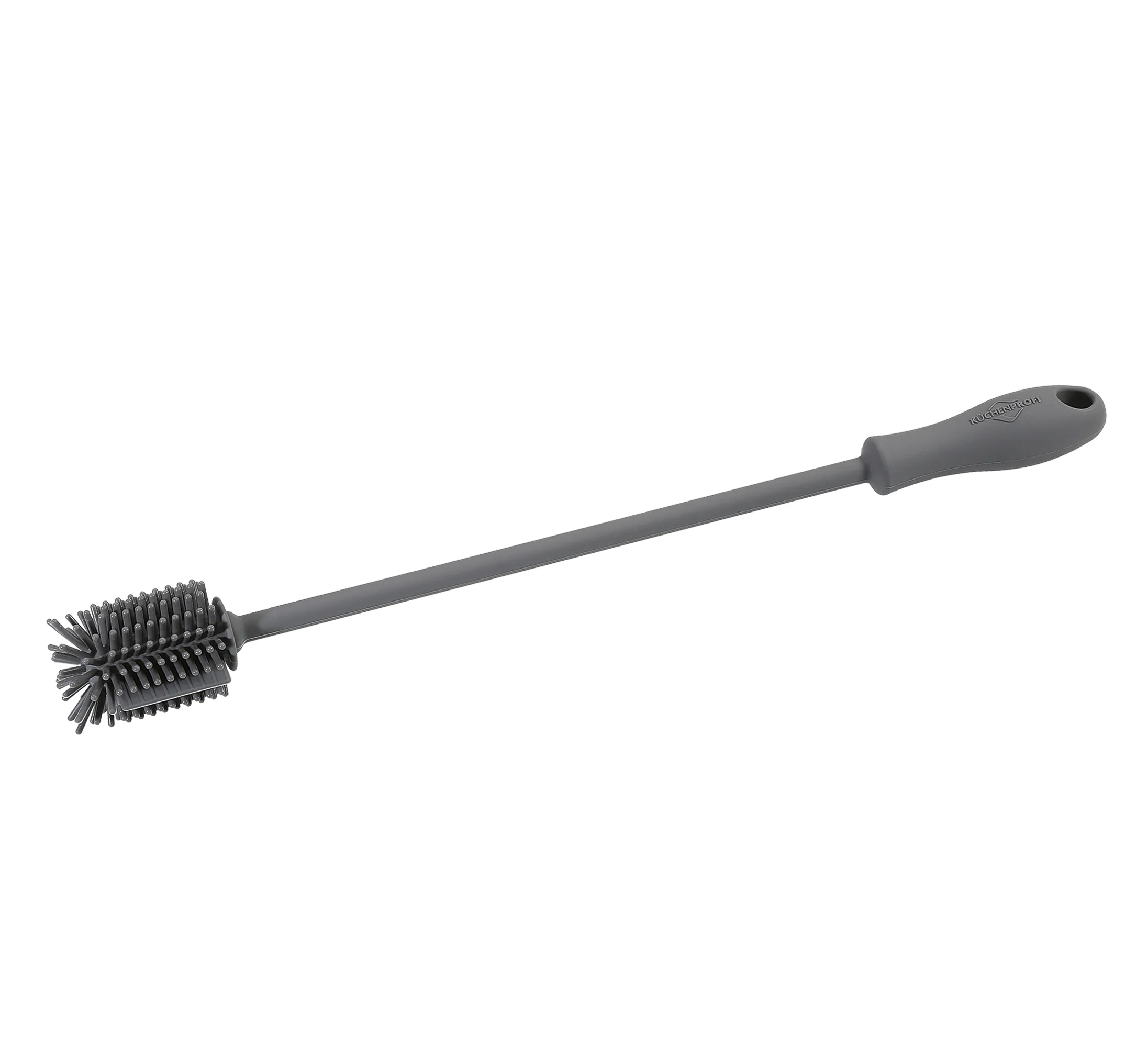 Silikon Spülbürste, grau 2,5cm Durchmesser metallverstärkter Stiel