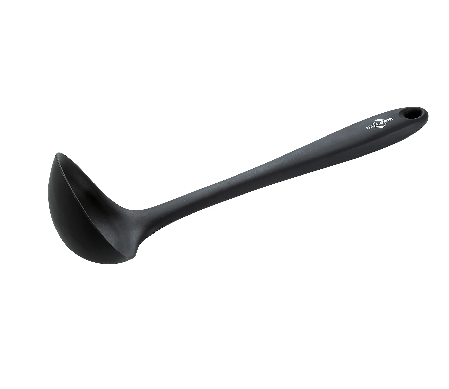 Schöpflöffel, schwarz, mit verstärktem Kern Silikon, hitzebeständig bis 270 Grad